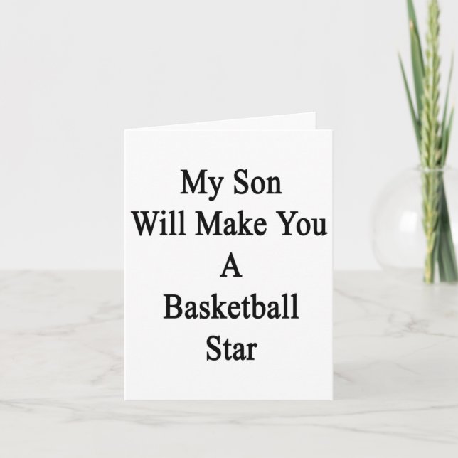 Mein Sohn wird dich zum Basketballstar machen Karte (Vorderseite)
