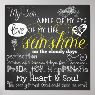 Mein Son-Liebe- und Inspirationspopster Poster