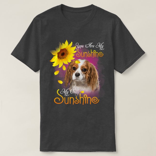 Mein Sonnenschein Charles Spaniel Hund mit Sonnenb T-Shirt (Design vorne)