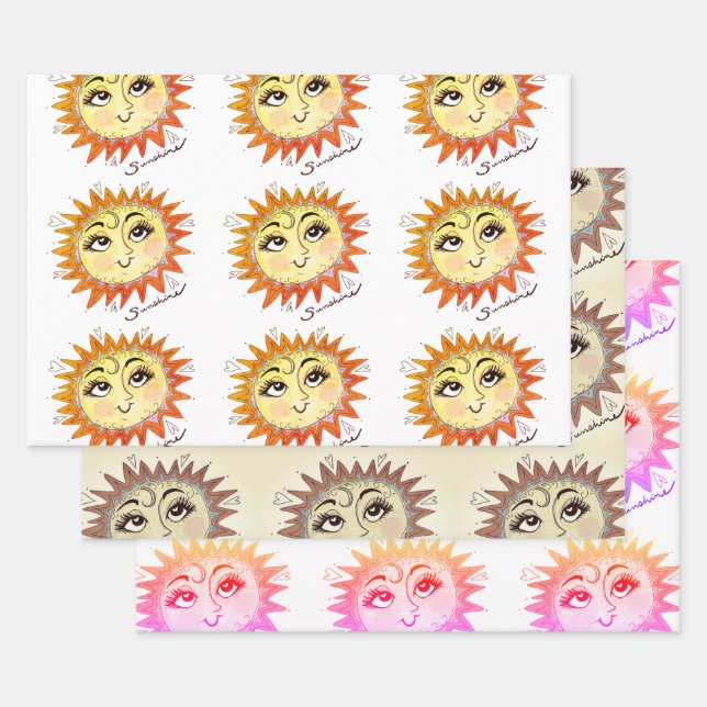 Mein Sonnenschutzmittel Illustration Sonnenschutzp Geschenkpapier Set (Set)