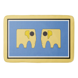 Mein sonniger Elefant auf blau Badematte