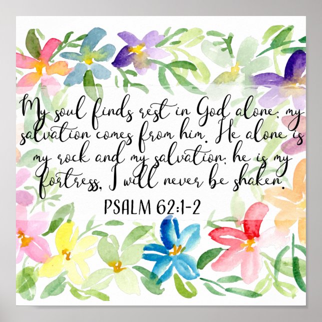 Mein Soul findet Erholung allein in Gott Poster (Vorne)
