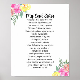Mein Soul ist Schwester Gedicht Poster