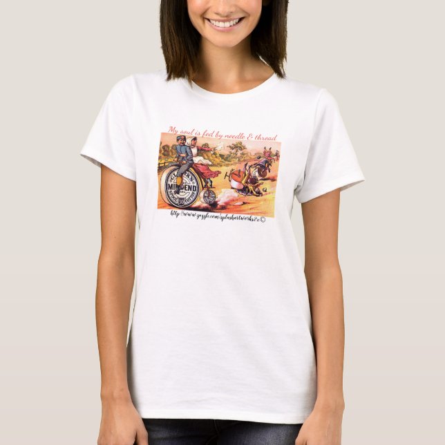 "Mein Soul wird durch Nadel und Faden gefüttert" T-Shirt (Vorderseite)