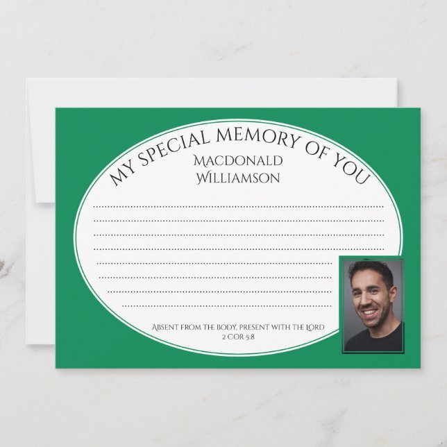 MEIN SPEZIALSPEICHER VON IHNEN | Foto | Condolence Einladung (Vorderseite)