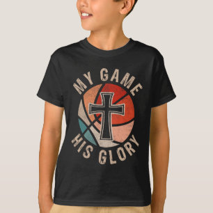 Mein Spiel Sein Ruhm Sketll Glaube Kreuz T-Shirt