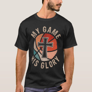 Mein Spiel Sein Ruhm Sketll Glaube Kreuz T-Shirt