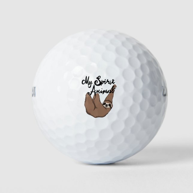 Mein Spirit Animal Niedlich Sloth Golfball (Vorderseite)