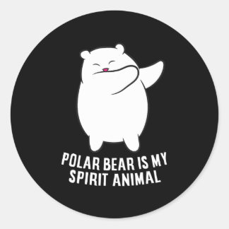 Mein Spirit Animal Polar Bär Niedlicher Polar Bär Runder Aufkleber