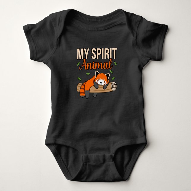 Mein Spirit Animal Red Pandas Niedlich Panda Lover Baby Strampler (Vorderseite)