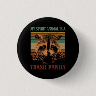 Mein spirituelles Tier ist ein Waschbär-Raccoon-Vi Button