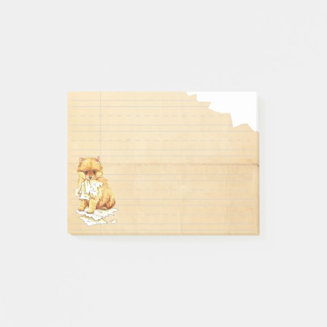 Mein Spitz aß meine Hausaufgaben Post-it Klebezettel (Vorderseite)