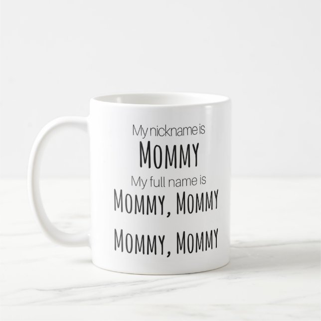 "Mein Spitzname ist Mama-" Tasse (Links)