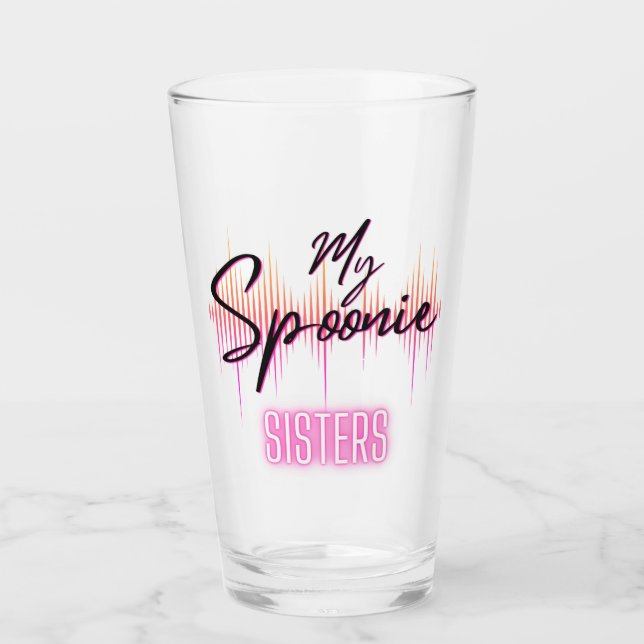 Mein Spoonie-Schwestern-Glass-Cup Glas (Vorderseite)