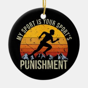 Mein Sport ist Ihr Sportstrafgleis Keramik Ornament