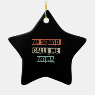 Mein Squad nennt Mama Funny Workout Gym Mama Gesch Keramik Ornament