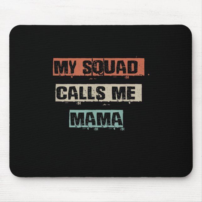 Mein Squad nennt Mama Funny Workout Gym Mama Gesch Mousepad (Vorne)
