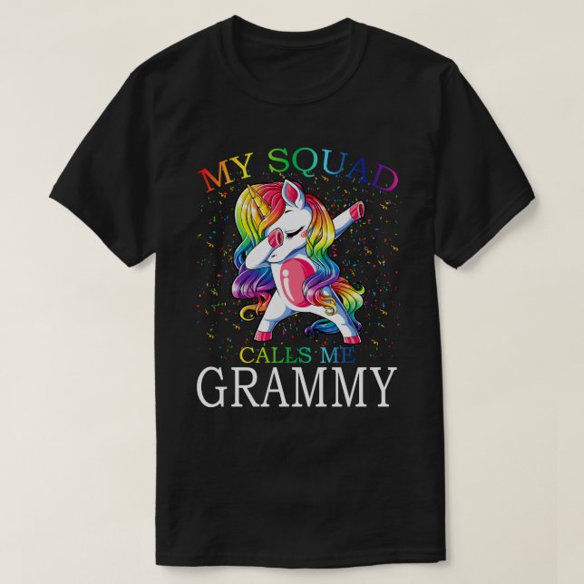 Mein Squad nennt mich GRAMMY Unicorn T-Shirt (Design vorne)