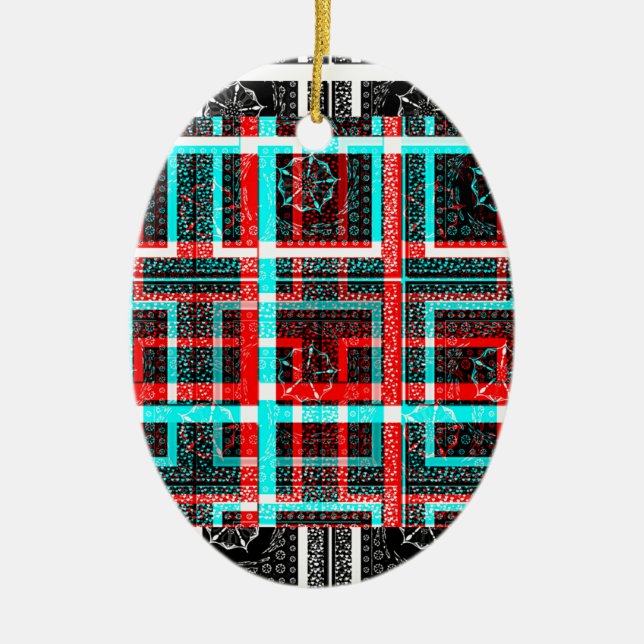 Mein Square Maze Design Keramikornament (Vorne)