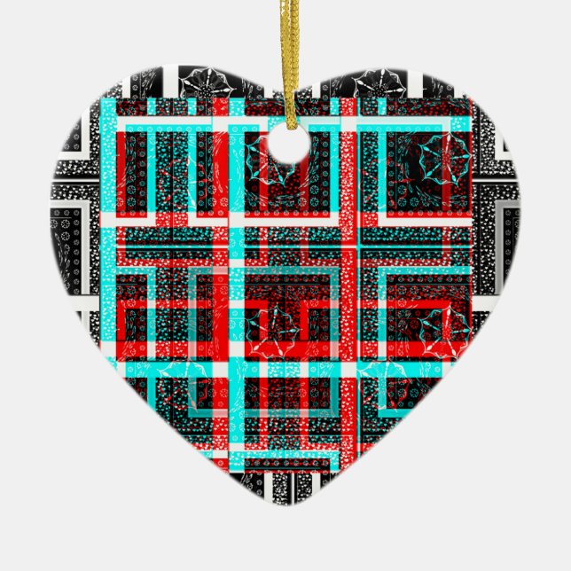 Mein Square Maze Design Keramikornament (Vorne)