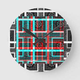 Mein Square Maze Design Runde Wanduhr