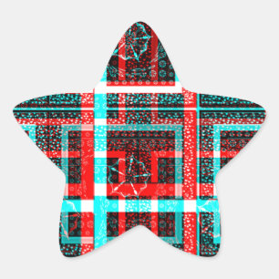 Mein Square Maze Design Stern-Aufkleber