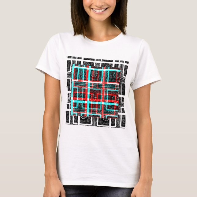 Mein Square Maze Design T-Shirt (Vorderseite)