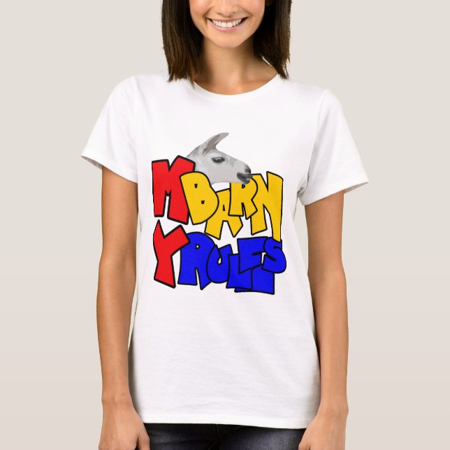 Mein Stall meine Herrschaft Llama T-Shirt (Vorderseite)