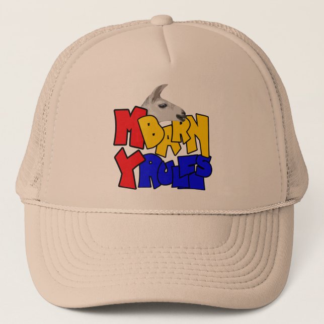 Mein Stall meine Herrschaft Llama Truckerkappe (Vorderseite)