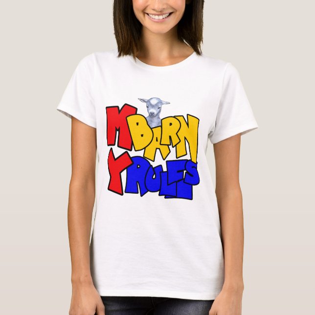 Mein Stall meine Regeln Kinderziege T-Shirt (Vorderseite)
