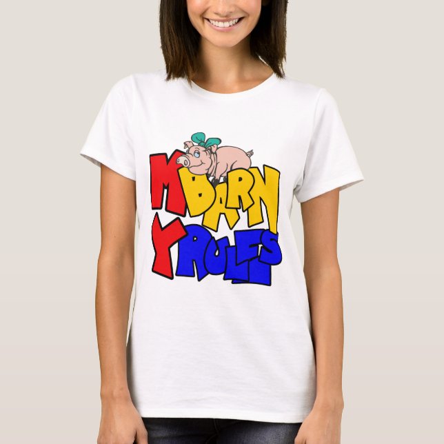 Mein Stall meine Regeln schwingen T-Shirt (Vorderseite)