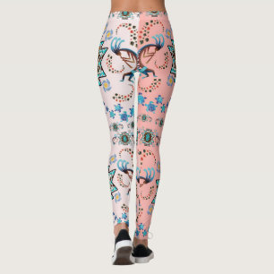Mein Stammes-Kokopelli-Blackjack-Design   Leggings