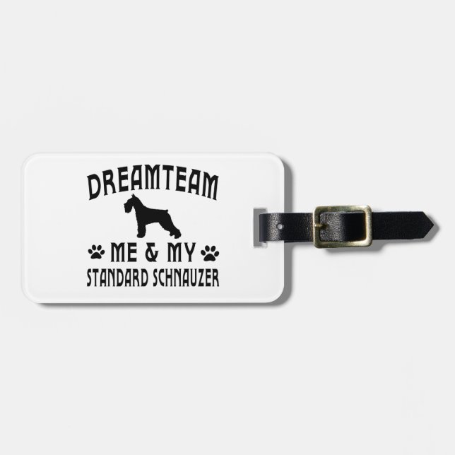 Mein Standardschnauzer-Hund Gepäckanhänger (Vorderseite horizontal)