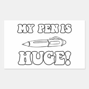Mein Stift ist enorm Rechteckiger Aufkleber