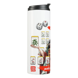 Mein Stil Mahjong Thermosbecher