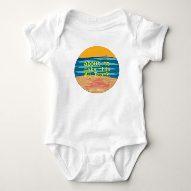Mein Strand - Martha's Vineyard Baby Romper Strampler (Vorderseite)