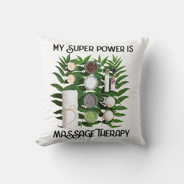 Mein Super-Power ist Massage Therapy Pillow Kissen (Vorderseite)