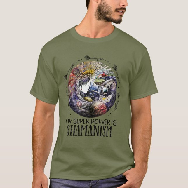 Mein Super-Power ist Shamanismus Men's T-Shirt (Vorderseite)