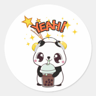 Mein süßer Panda Runder Aufkleber