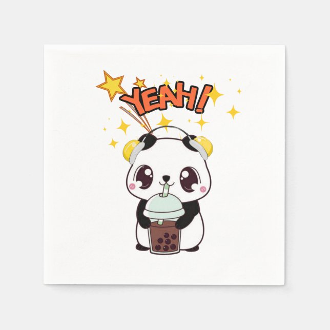 Mein süßer Party-Panda Serviette (Vorderseite)