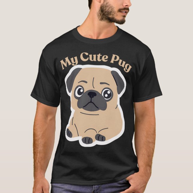 Mein süßer Pug T-Shirt (Vorderseite)