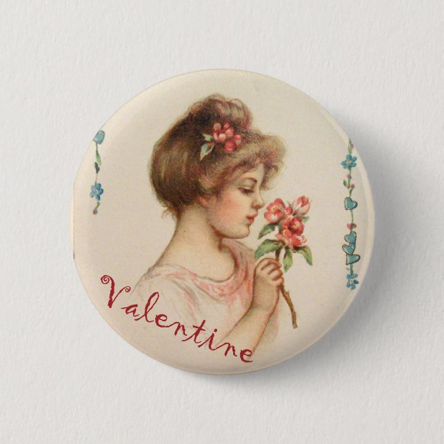Mein süßer Valentinsbutton Button (Vorderseite)