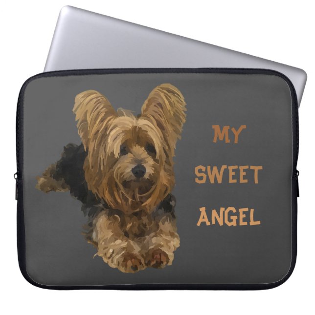 Mein Sweet Angel Yorkshire Terrier Laptop Case (Vorderseite)