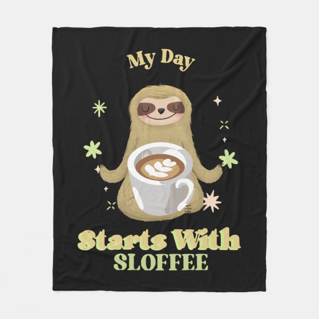 Mein Tag fängt mit Kaffee an Fleecedecke (Vorderseite)