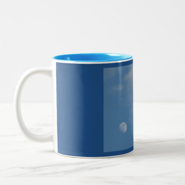 Mein Tagesmond - Blue Zwei-Tone-Tasse Zweifarbige Tasse (Links)