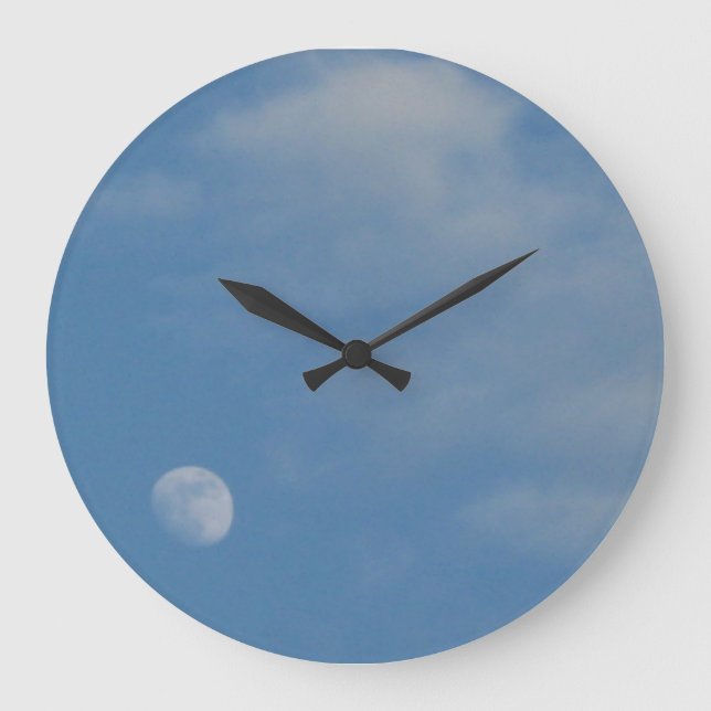 Mein Tagesmond - dekorative, große, runde Uhr (Vorderseite)