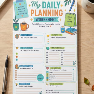 Mein tägliches Planungsarbeitsblatt ⭐ Post-it Klebezettel