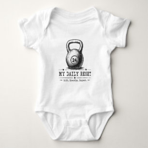 Mein tägliches Reset Lift Breathe Repeat Workout Baby Strampler