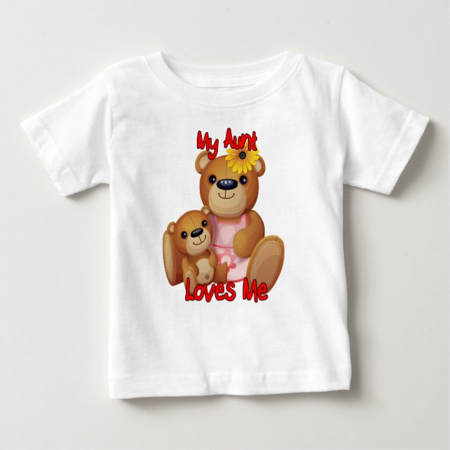 Mein Tanteloves Me Teddy-Bär Baby T-shirt (Vorderseite)
