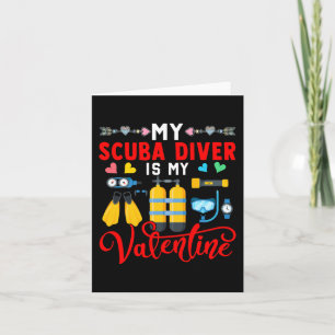 Mein Taucher ist mein Valentinstag Süße Herzen pas Karte